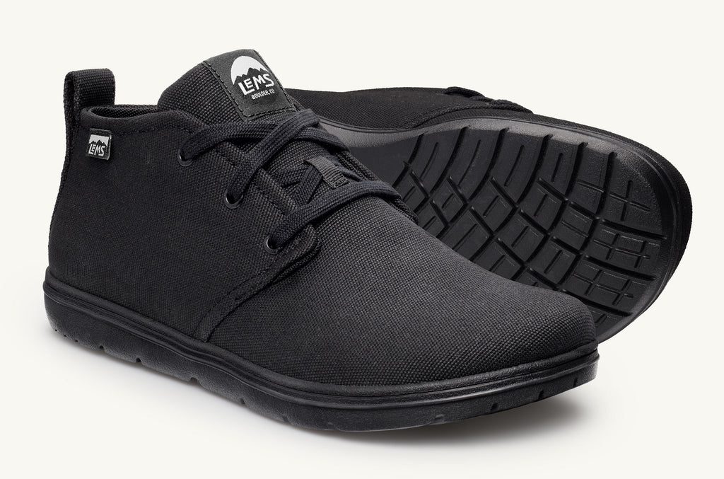 Men\'s Lems Canvas Boots Chukka Black | LEV6960RS