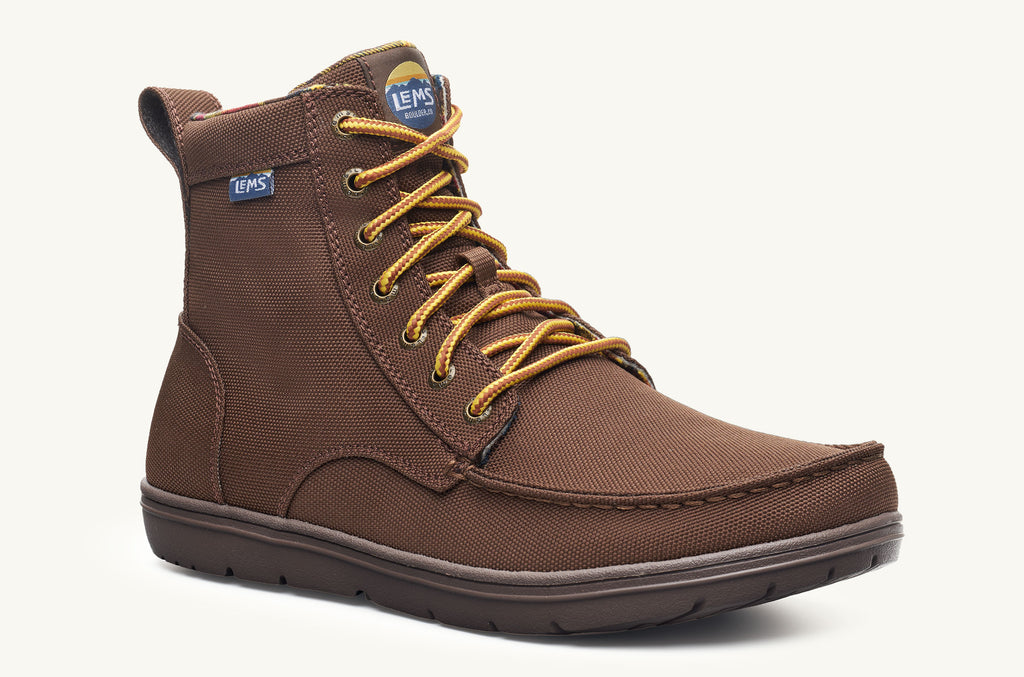 Men's Lems Nylon Boots Boulder Dark Brown | VCA1493YB