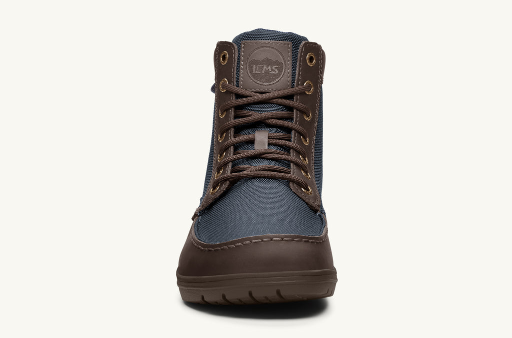 Men's Lems Nylon Boots Boulder Navy Brown | TAF9867LL