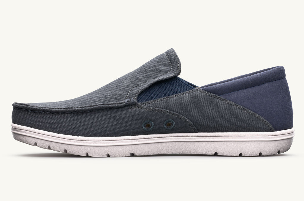 Men's Lems Slip On Shoes Drifter Grey Navy | AFT362SV