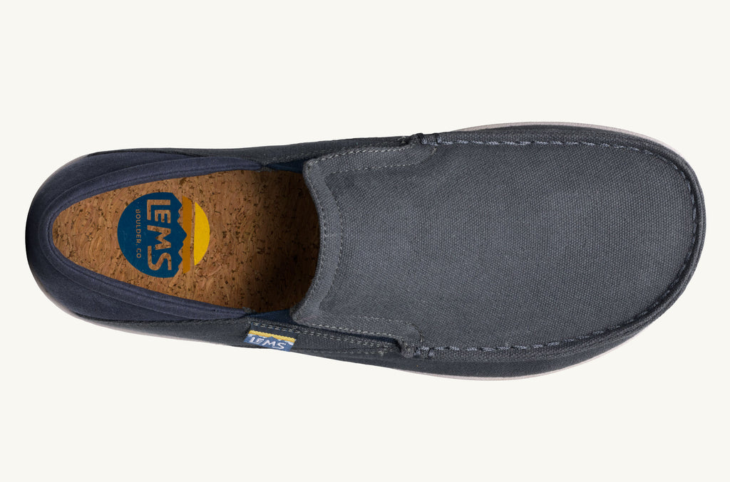 Men's Lems Slip On Shoes Drifter Grey Navy | AFT362SV