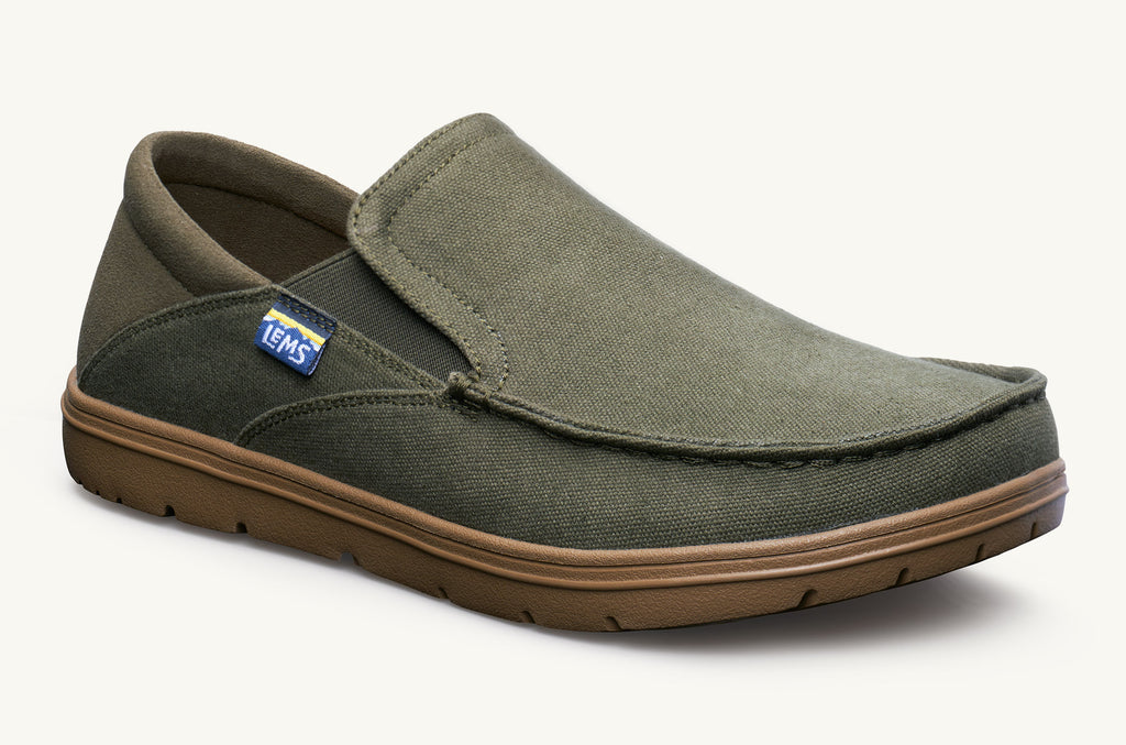 Men's Lems Slip On Shoes Drifter Olive | QYS2949HM