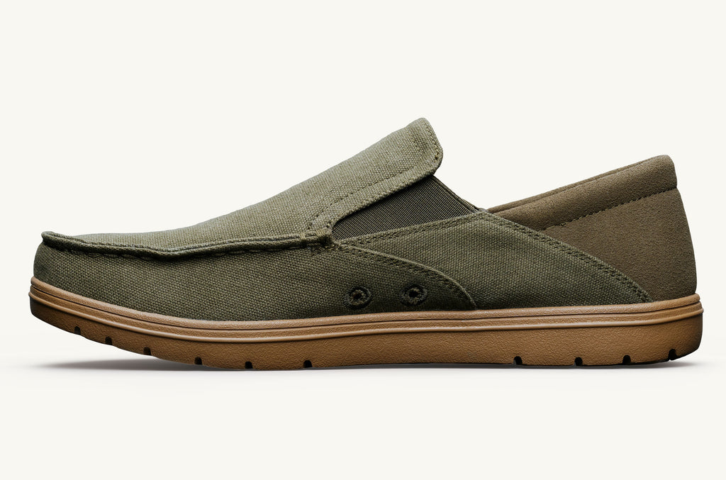 Men's Lems Slip On Shoes Drifter Olive | QYS2949HM