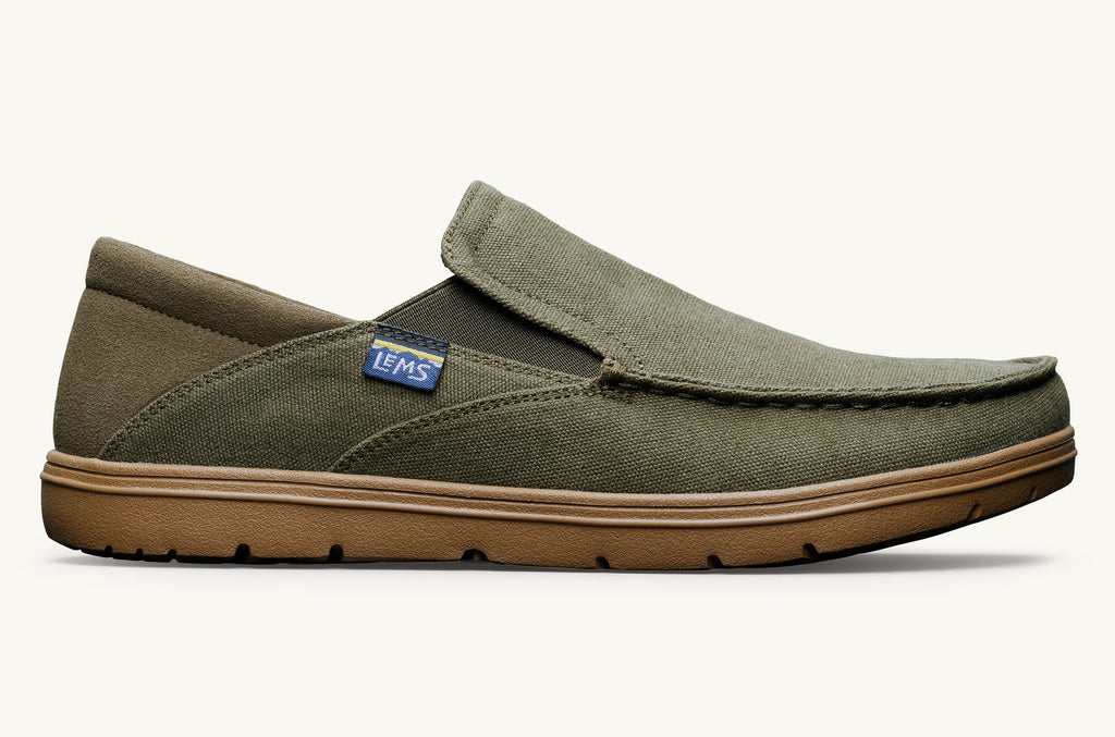 Men's Lems Slip On Shoes Drifter Olive | QYS2949HM