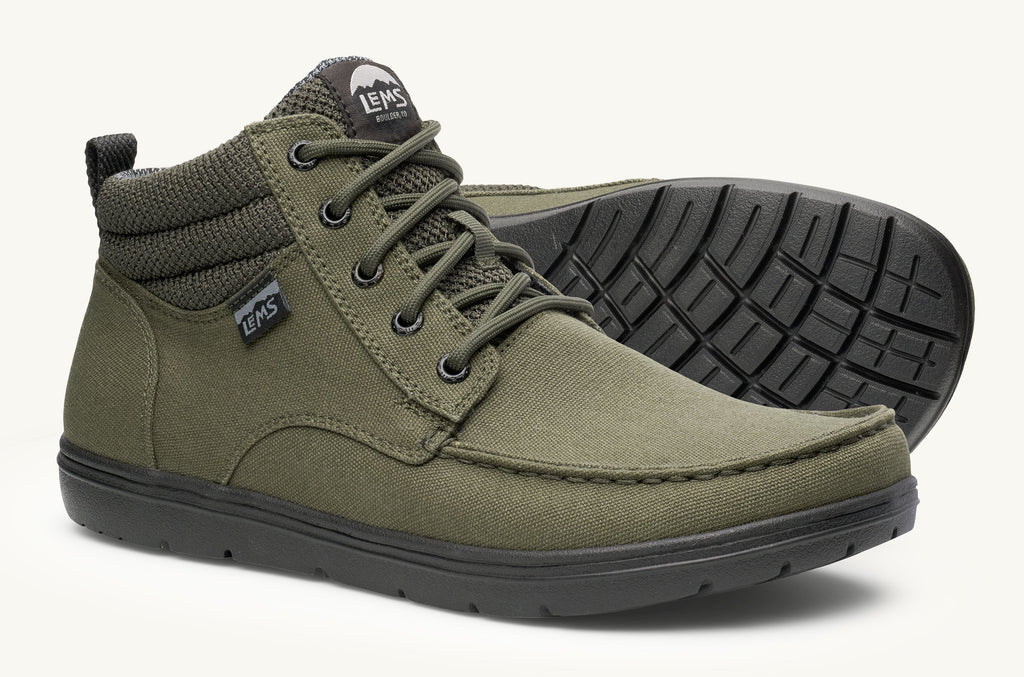 Men\'s Lems Vegan Boots Boulder Green | OPC884FD