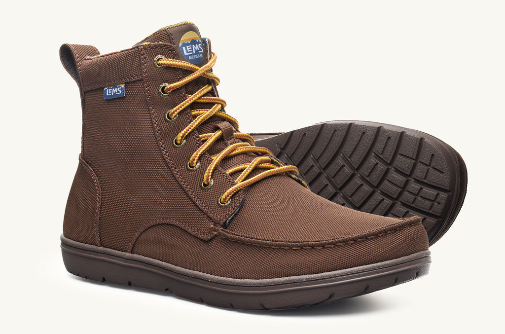 Men's Lems Nylon Boots Boulder Dark Brown | VCA1493YB