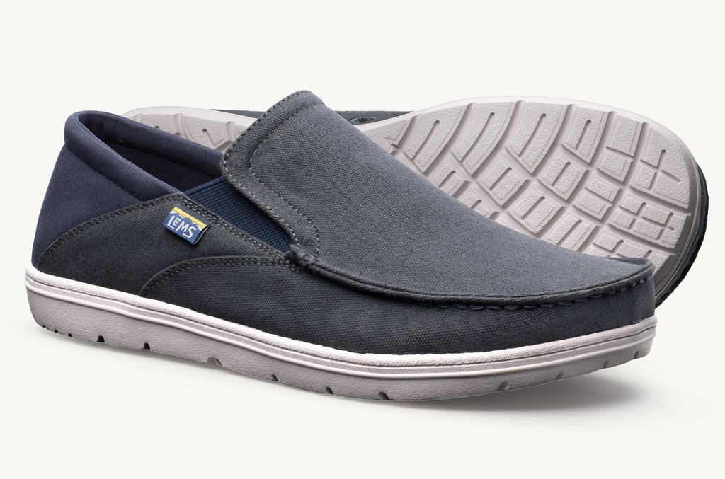 Men's Lems Slip On Shoes Drifter Grey Navy | AFT362SV