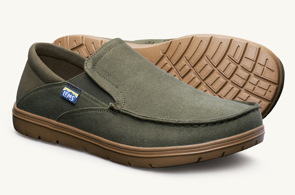 Men's Lems Slip On Shoes Drifter Olive | QYS2949HM